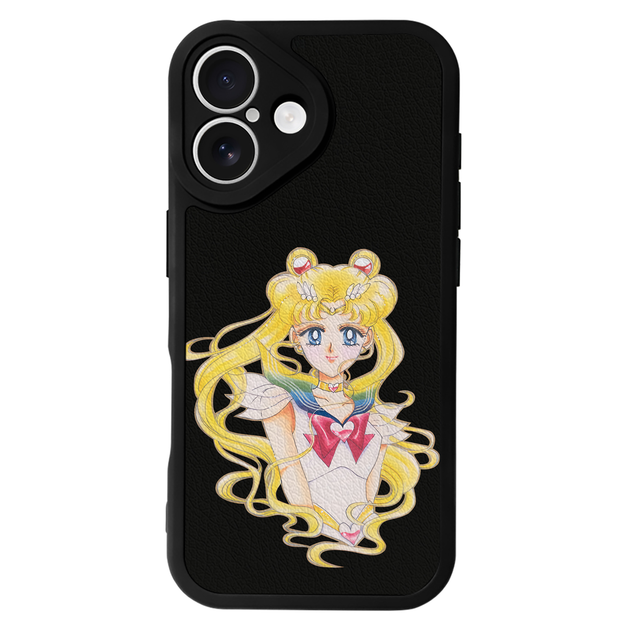（画像用） 美少女戦士セーラームーン 月野 うさぎ つきの うさぎ Sailor Moon Tsukino Usagi 【iPhone 16シリーズ対応】シリコンスマホケース（レザー調） 材質：シリコン